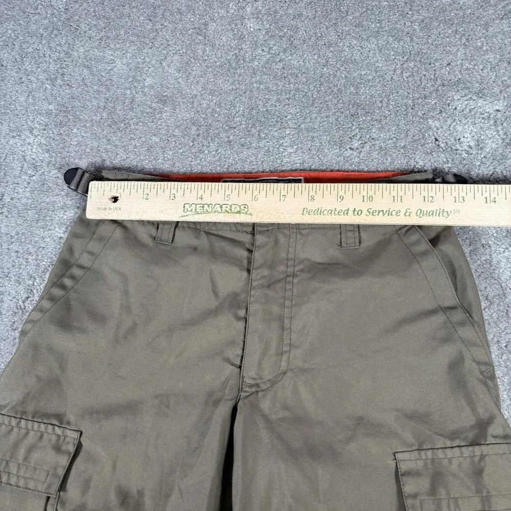 Vintage GAP Pants Youth Boys M‎ Olive Green Convertible Cargo Roll Up Teflon Y2K